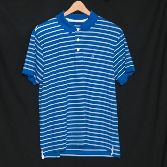 Rag & Bone Blue White Striped Men's Polo - Sz XL* - Picture 1 of 4